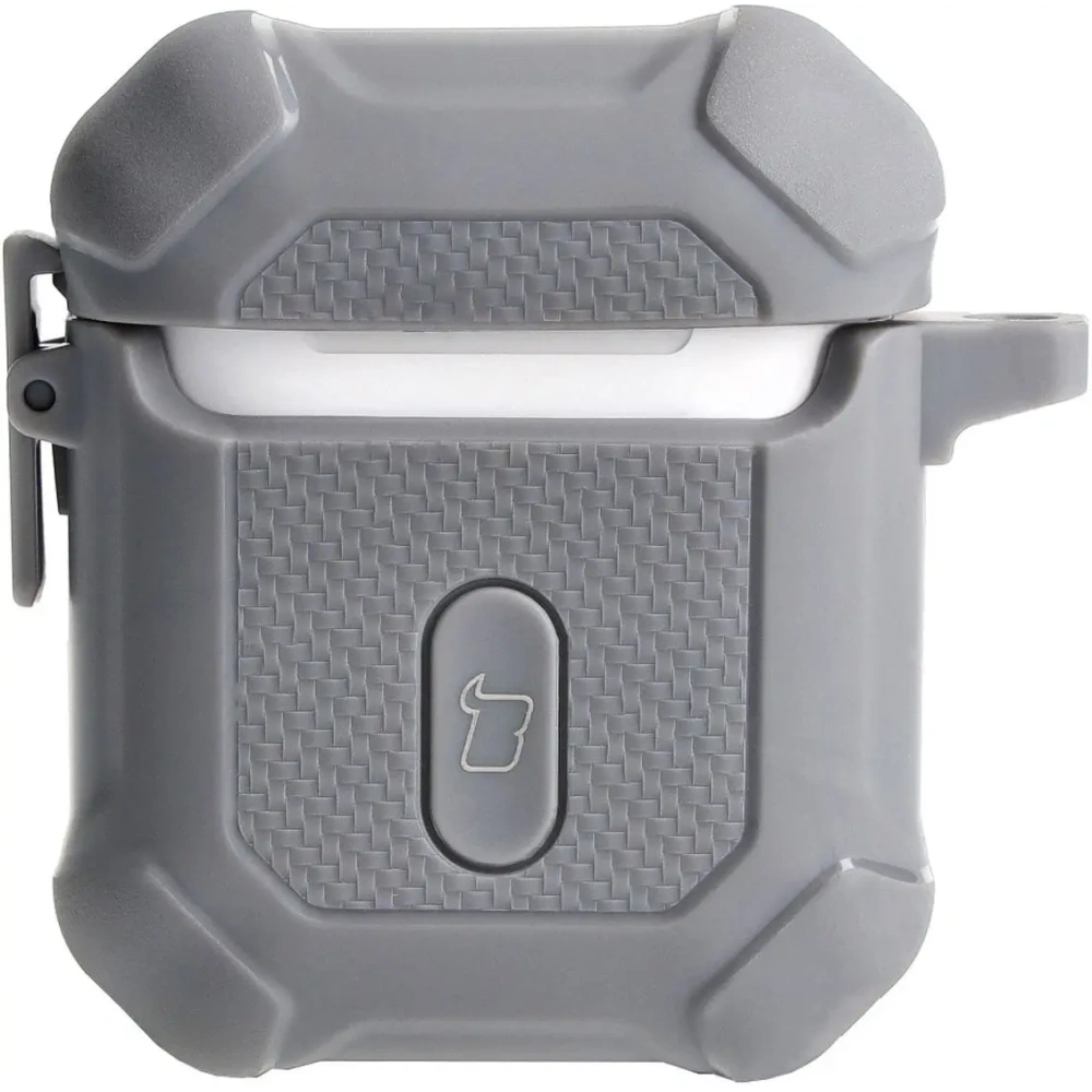 Etui Bizon Case Headphone Armor do Apple Airpods 1/2 szare