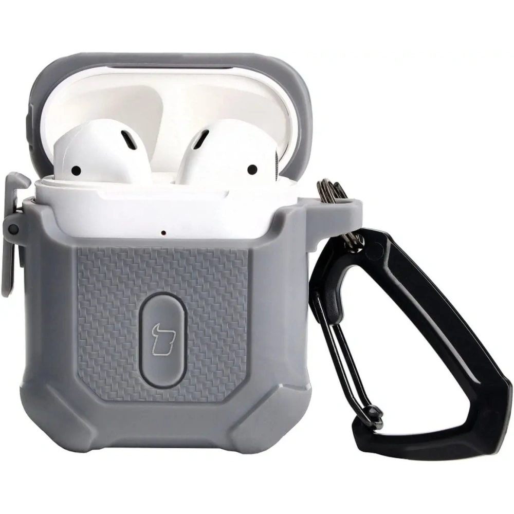 Etui Bizon Case Headphone Armor do Apple Airpods 1/2 szare