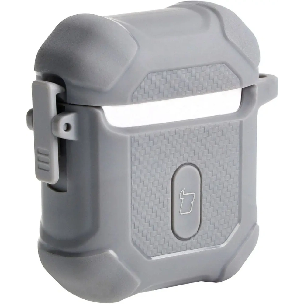 Etui Bizon Case Headphone Armor do Apple Airpods 1/2 szare