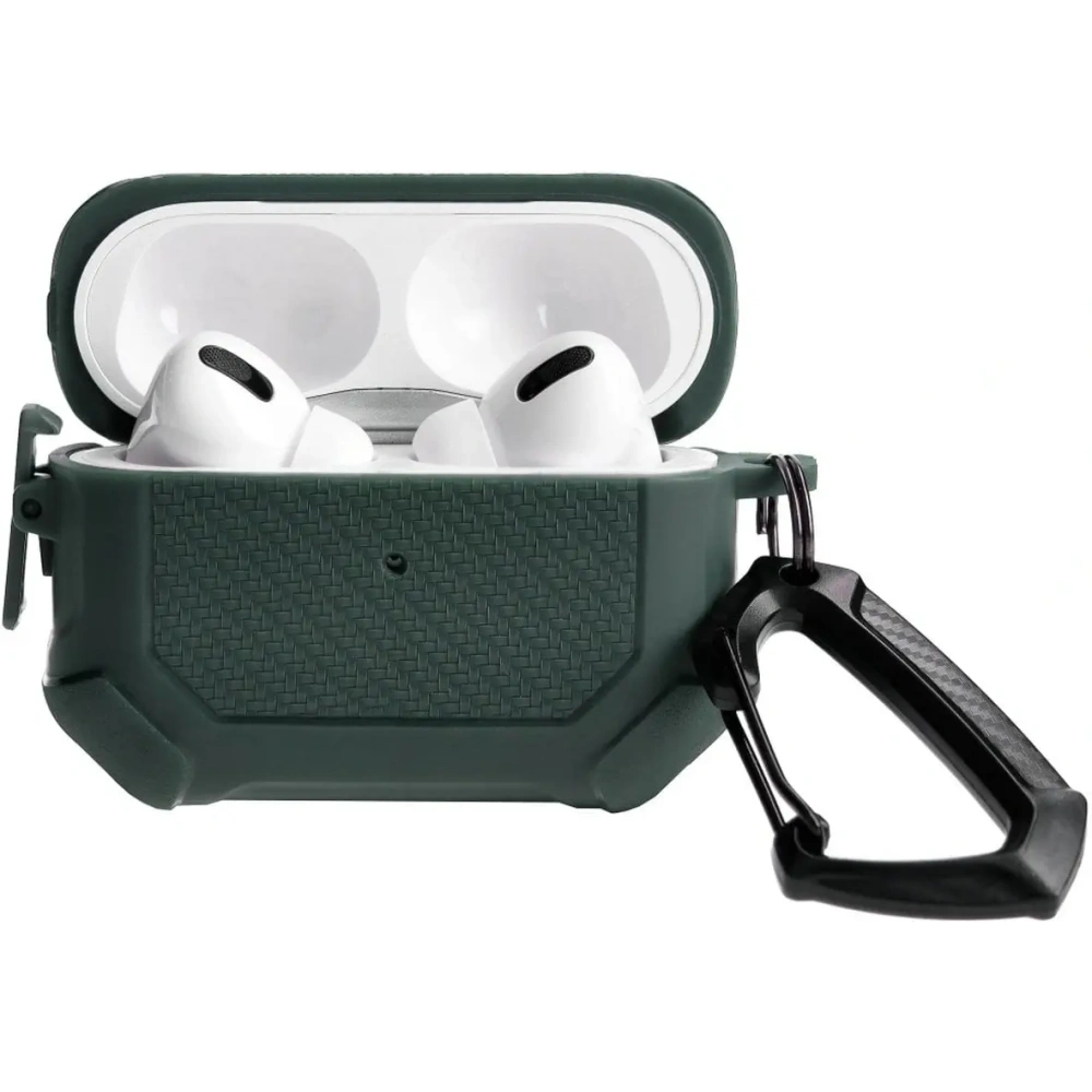 Etui Bizon Case Headphone Armor do Apple Airpods Pro 2 ciemnozielone