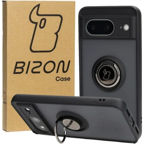 Kup Bizon Case Hybrid Ring Google Pixel 8 rauchig mit einem schwarzen Rahmen - BIZ3889 - {ean13} - Sklep Home Screen