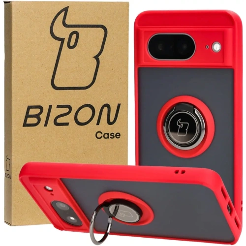 Kup Bizon Case Hybrid Ring Google Pixel 8 rauchig mit einem roten Rahmen - BIZ3890 - {ean13} - Sklep Home Screen