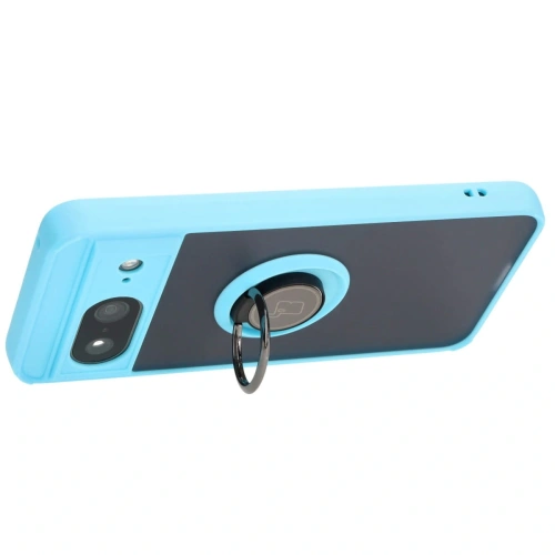 Kup Bizon Case Hybrid Ring Google Pixel 8 rauchig mit einem hellblauen Rahmen - BIZ3891 - {ean13} - Sklep Home Screen