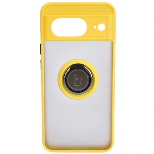 Kup Bizon Case Hybrid Ring Google Pixel 8 rauchig mit einem gelben Rahmen - BIZ3892 - {ean13} - Sklep Home Screen