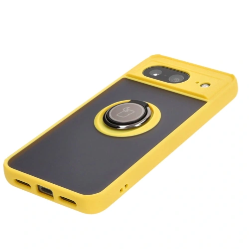 Kup Bizon Case Hybrid Ring Google Pixel 8 rauchig mit einem gelben Rahmen - BIZ3892 - {ean13} - Sklep Home Screen