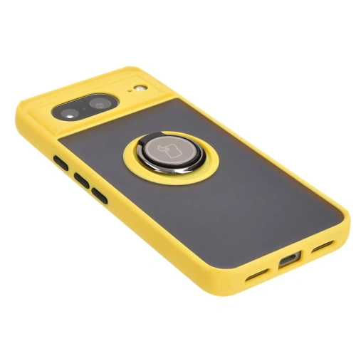 Kup Bizon Case Hybrid Ring Google Pixel 8 rauchig mit einem gelben Rahmen - BIZ3892 - {ean13} - Sklep Home Screen