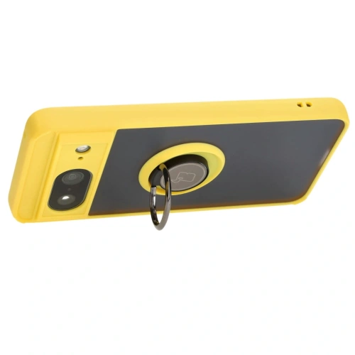 Kup Bizon Case Hybrid Ring Google Pixel 8 rauchig mit einem gelben Rahmen - BIZ3892 - {ean13} - Sklep Home Screen