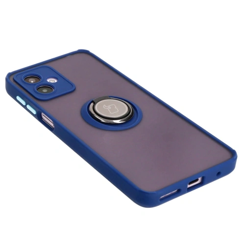 Kup Etui s úchopem na prst Bizon Case Hybrid Ring pro Motorola Moto G14 kouřové s modrým rámečkem - BIZ3902 - {ean13} - Sklep Home Screen