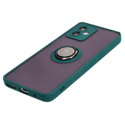 Kup Etui s úchytem na prst Bizon Case Hybrid Ring pro Motorola Moto G14 kouřové s tmavě zeleným rámečkem - BIZ3903 - {ean13} - Sklep Home Screen