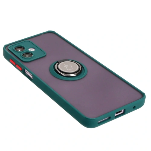 Kup Etui s úchytem na prst Bizon Case Hybrid Ring pro Motorola Moto G14 kouřové s tmavě zeleným rámečkem - BIZ3903 - {ean13} - Sklep Home Screen