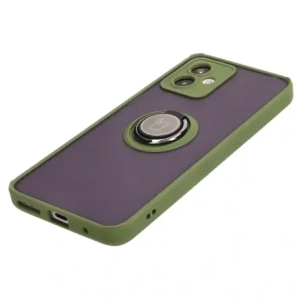 Kup Bizon Caz Hibrid Ring Motorola Moto G14 fumuriu cu un cadru verde - BIZ3904 - {ean13} - Sklep Home Screen