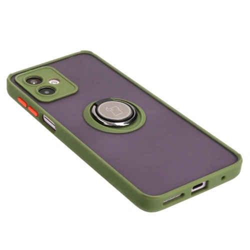 Kup Etui z uchwytem na palec Bizon Case Hybrid Ring do Motorola Moto G14 przydymione z zieloną ramką - BIZ3904 - {ean13} - Sklep Home Screen