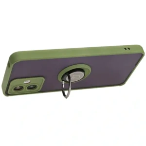 Kup Bizon Caz Hibrid Ring Motorola Moto G14 fumuriu cu un cadru verde - BIZ3904 - {ean13} - Sklep Home Screen