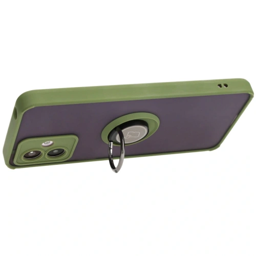 Kup Etui z uchwytem na palec Bizon Case Hybrid Ring do Motorola Moto G14 przydymione z zieloną ramką - BIZ3904 - {ean13} - Sklep Home Screen