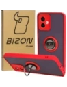 Bizon Case Hybrid Ring Motorola Moto G14 smoky with a red frame