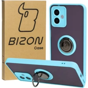 Buy Bizon Case Hybrid Ring Motorola Moto G14 smoky with a light blue frame - BIZ3906 - {ean13} - Home Screen Store Europe