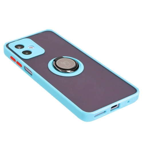 Kup Bizon Case Hybrid Ring Motorola Moto G14 füstös színű, világoskék kerettel - BIZ3906 - {ean13} - Sklep Home Screen