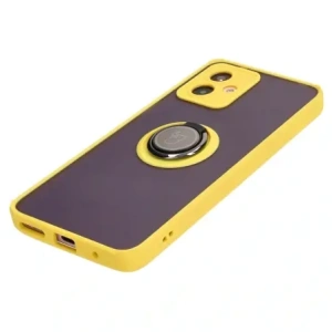 Kup Bizon Case Hybrid Ring Motorola Moto G14 fumuriu cu un cadru galben - BIZ3907 - {ean13} - Sklep Home Screen