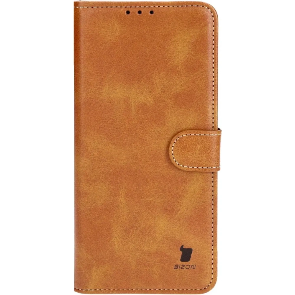 Etui z klapką Bizon Case Pocket do Xiaomi Redmi 13C / Xiaomi Poco C65 brązowe