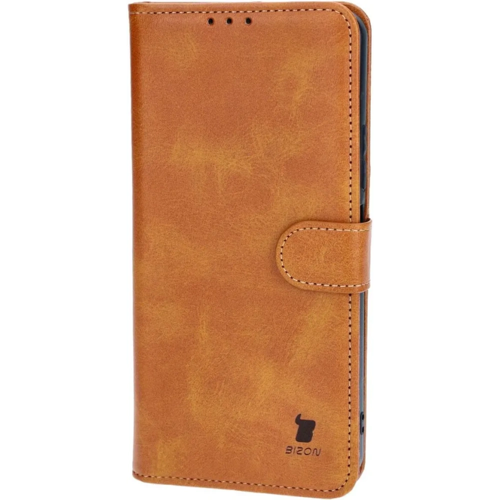 Etui z klapką Bizon Case Pocket do Xiaomi Redmi 13C / Xiaomi Poco C65 brązowe