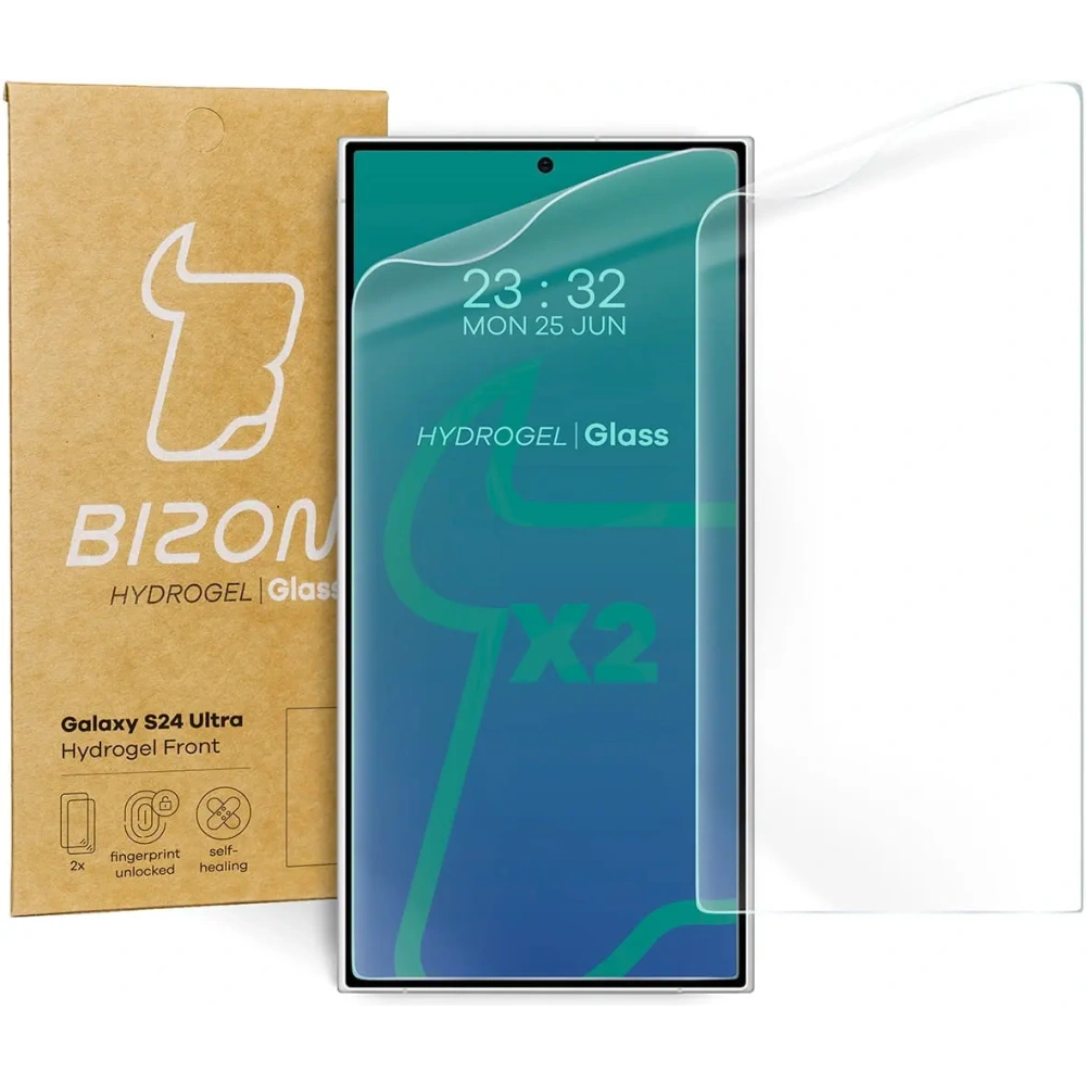 Folia hydrożelowa na ekran Bizon Glass Hydrogel Front do Samsung Galaxy S24 Ultra [2 PACK]