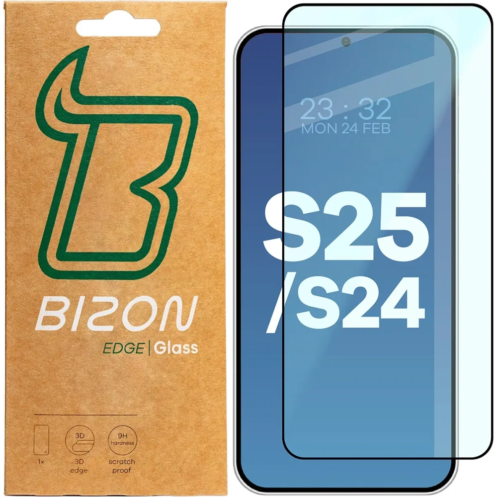 Szkło hartowane Bizon Glass Edge 2 do Samsung Galaxy S25 / S24