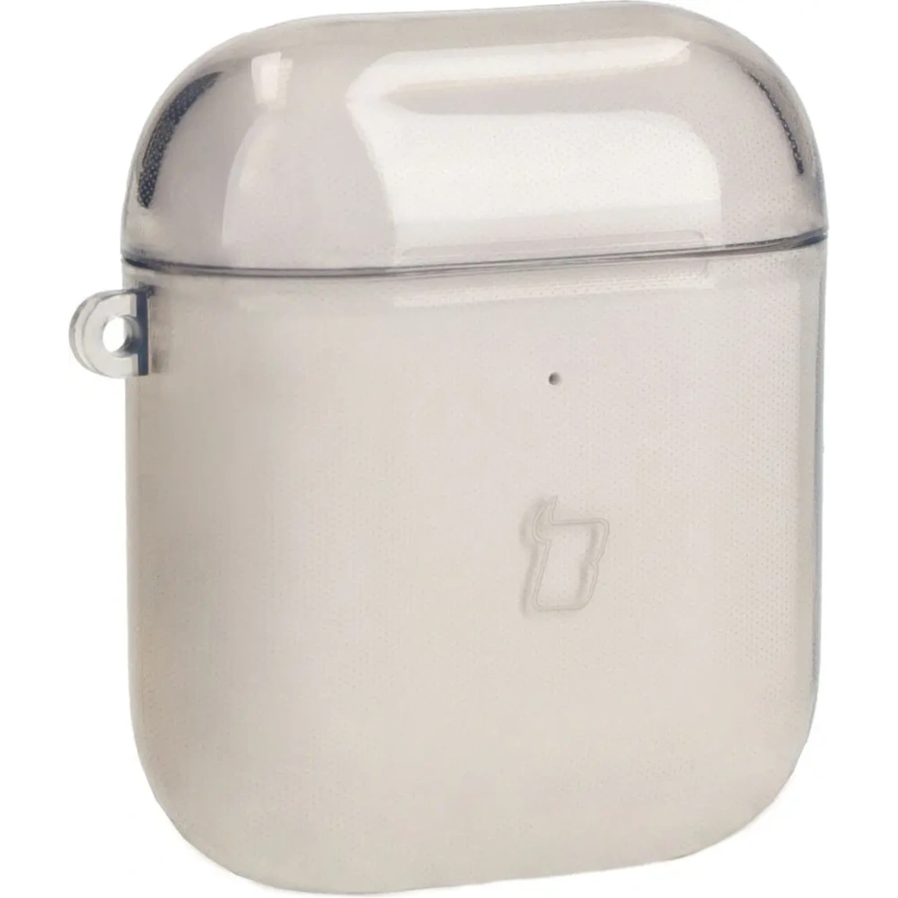 Etui Bizon Case Headphone Clear do Airpods 1/2 przezroczysto-czarne