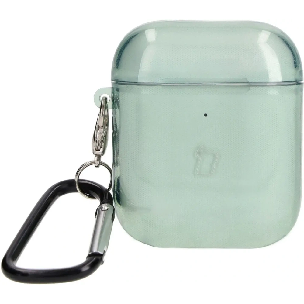 Etui Bizon Case Headphone Clear do Airpods 1/2 przezroczysto-zielone