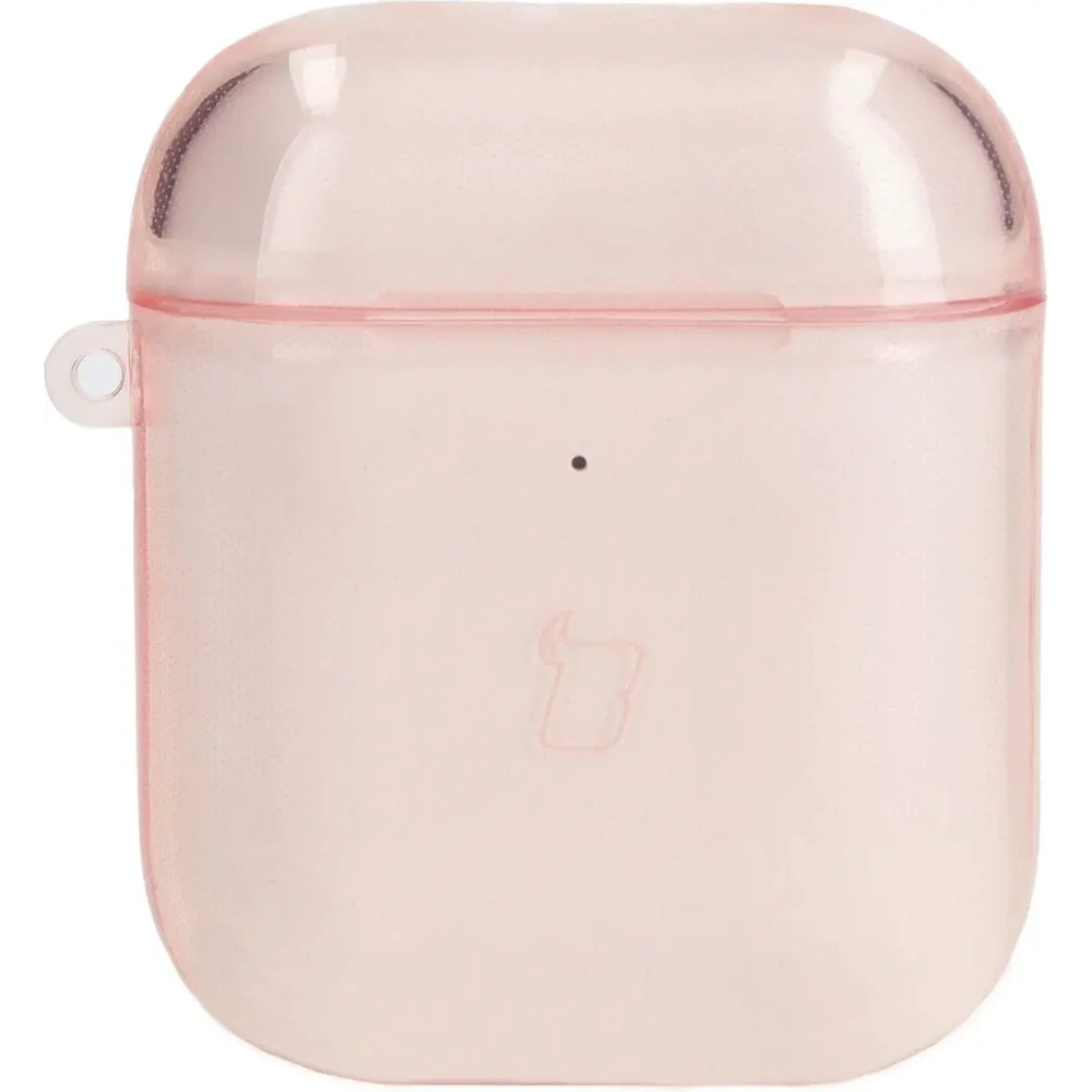 Etui Bizon Case Headphone Clear do Airpods 1/2 przezroczysto-różowe