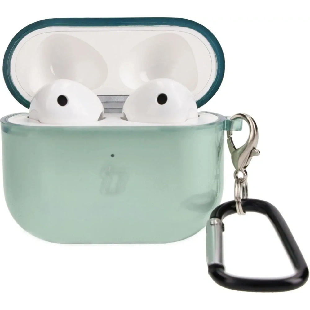 Etui Bizon Case Headphone Clear do Airpods 3 przezroczysto-zielone
