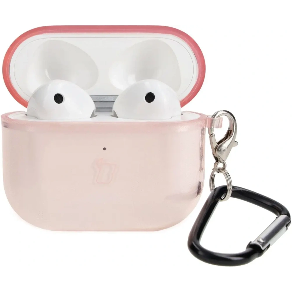 Etui Bizon Case Headphone Clear do Airpods 3 przezroczysto-różowe