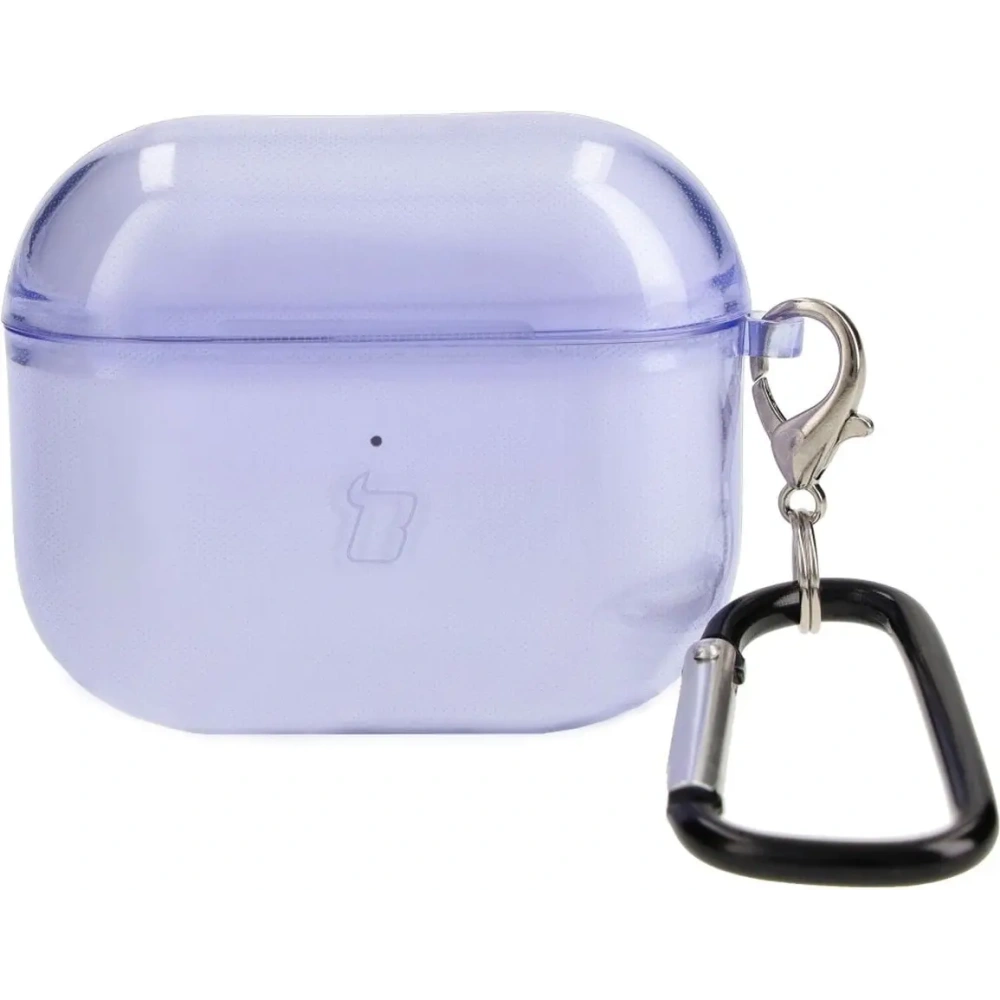 Etui Bizon Case Headphone Clear do Airpods 3 przezroczysto-fioletowe