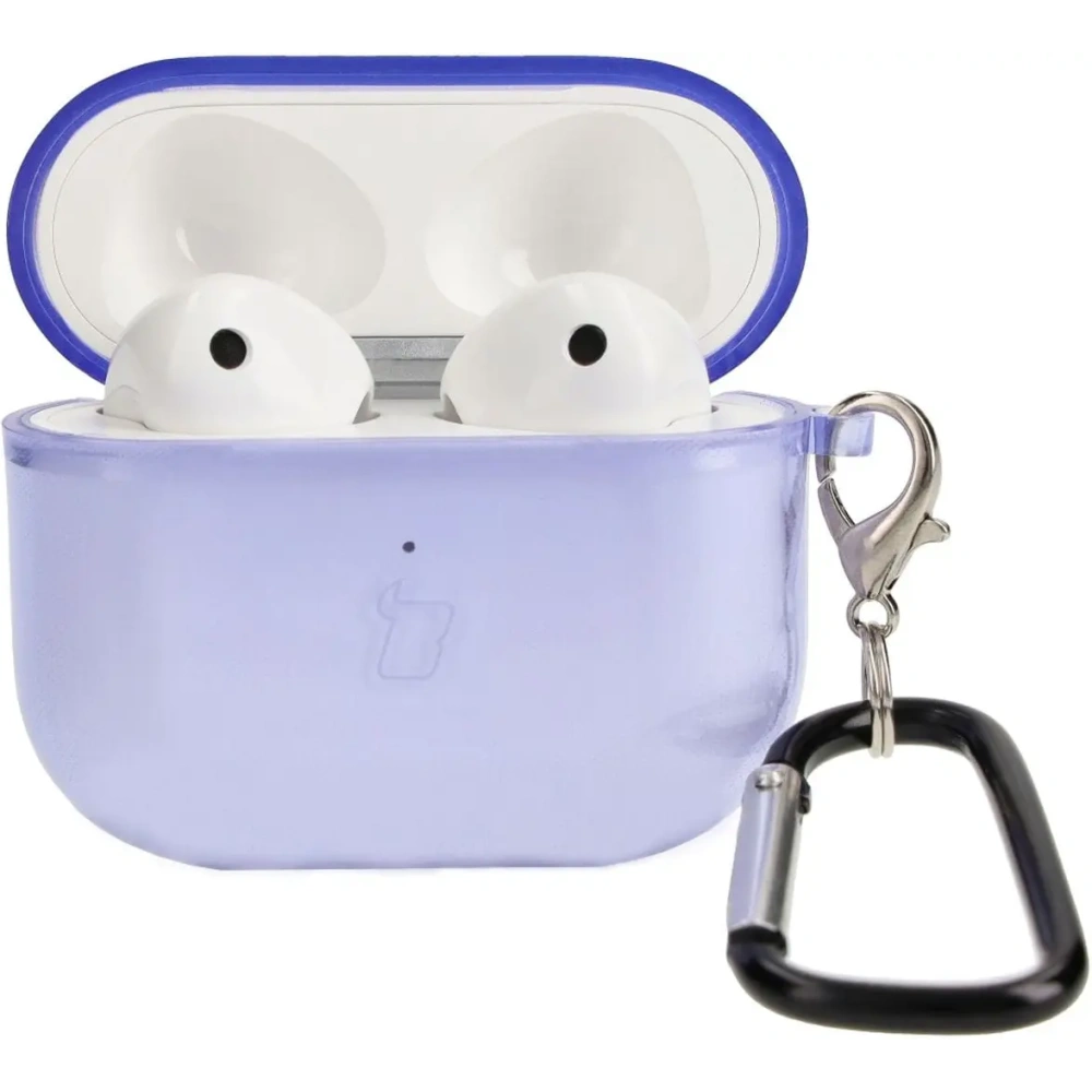 Etui Bizon Case Headphone Clear do Airpods 3 przezroczysto-fioletowe