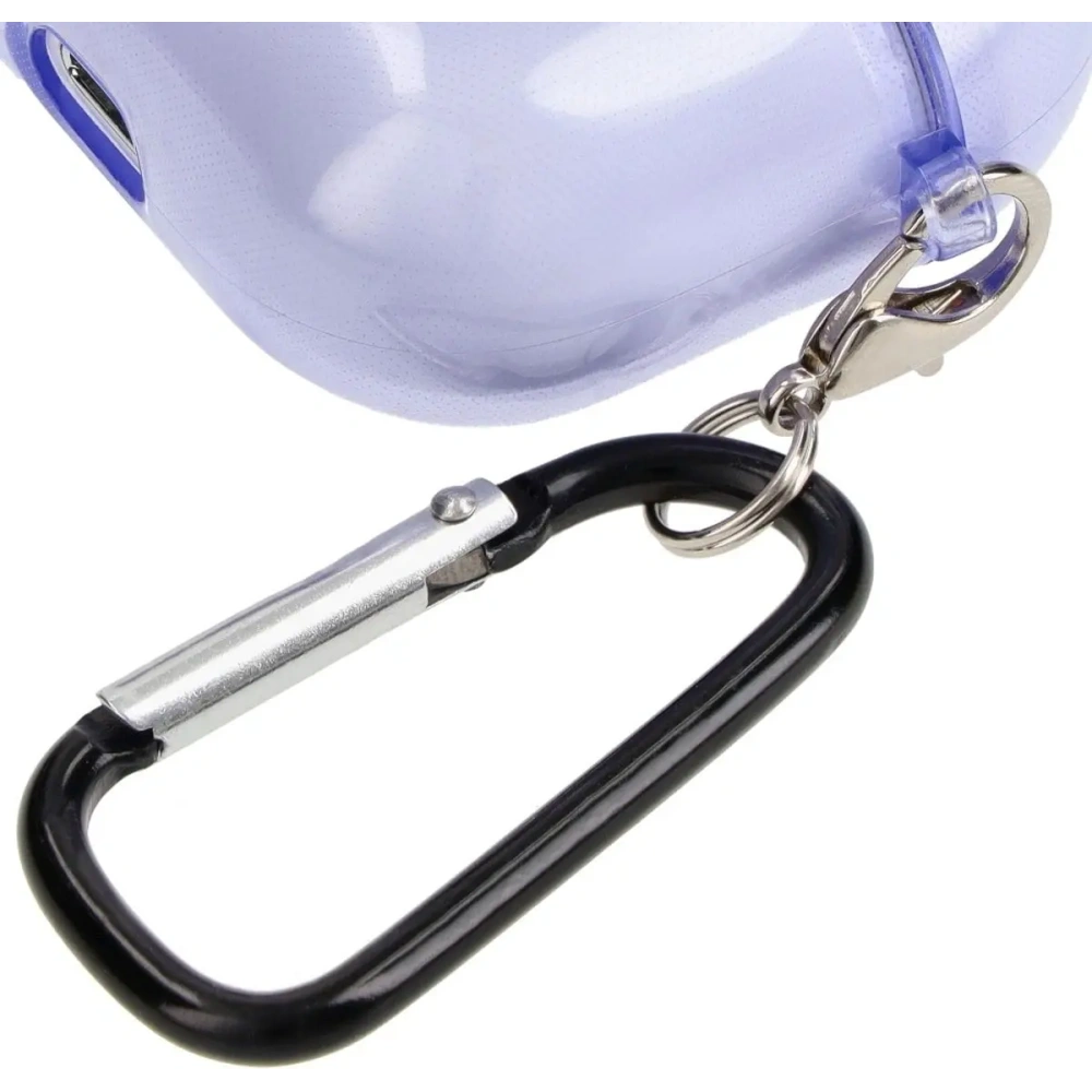Etui Bizon Case Headphone Clear do Airpods 3 przezroczysto-fioletowe