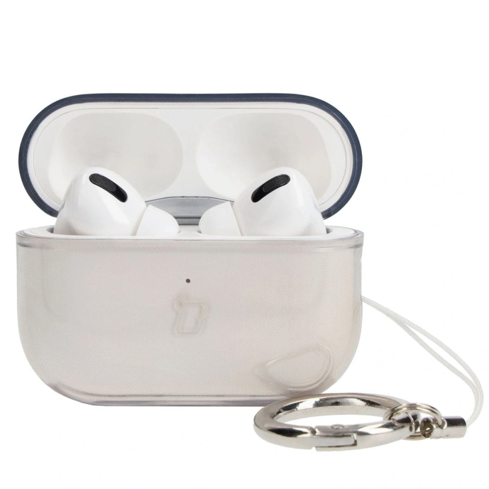 Etui Bizon Case Headphone Clear do Airpods Pro 2 przezroczysto-czarne