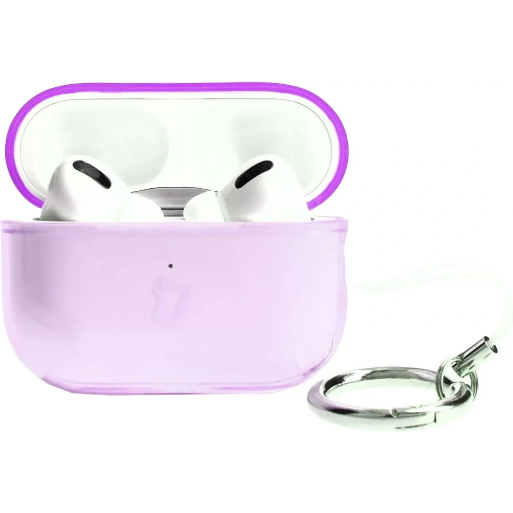Etui Bizon Case Headphone Clear do Airpods Pro 2 przezroczysto-różowe