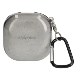 Kup Bizon Case Headphone Clear Samsung Galaxy Buds Live / Pro / Buds2 / Buds2 Pro / Buds FE negru-glitter - BIZ3934 - {ean13} - Sklep Home Screen