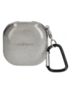 Etui Bizon Case Headphone Clear do Samsung Galaxy Buds Live / Pro / Buds2 / Buds2 Pro / Buds FE czarno-brokatowe