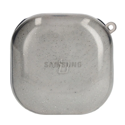 Kup Etui Bizon Case Headphone Clear do Samsung Galaxy Buds Live / Pro / Buds2 / Buds2 Pro / Buds FE czarno-brokatowe - BIZ3934 - {ean13} - Sklep Home Screen
