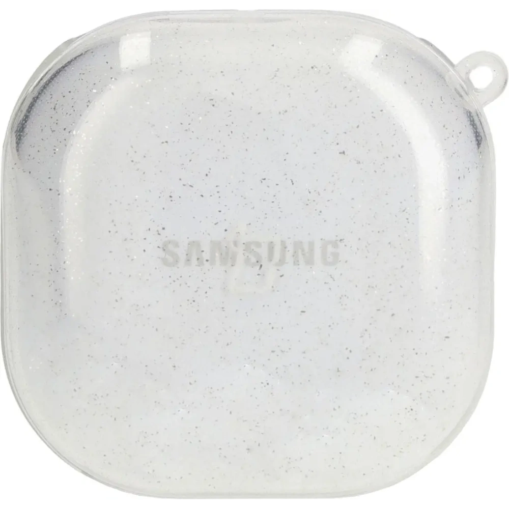 Etui Bizon Case Headphone Clear do Samsung Galaxy Buds Live / Pro / Buds2 / Buds2 Pro / Buds FE przezroczysto-brokatowe