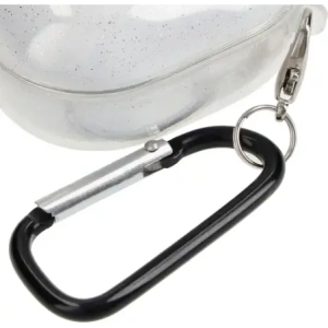 Etui Bizon Case Headphone Clear do Samsung Galaxy Buds Live / Pro / Buds2 / Buds2 Pro / Buds FE průhledné s glitry