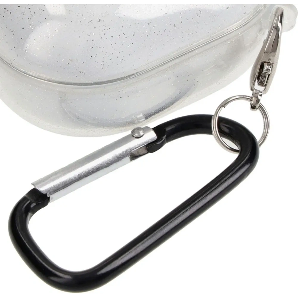 Etui Bizon Case Headphone Clear do Samsung Galaxy Buds Live / Pro / Buds2 / Buds2 Pro / Buds FE przezroczysto-brokatowe