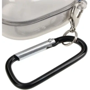 Etui Bizon Case Headphone Clear do Samsung Galaxy Buds Live / Pro / Buds2 / Buds2 Pro / Buds FE průhledně-černé