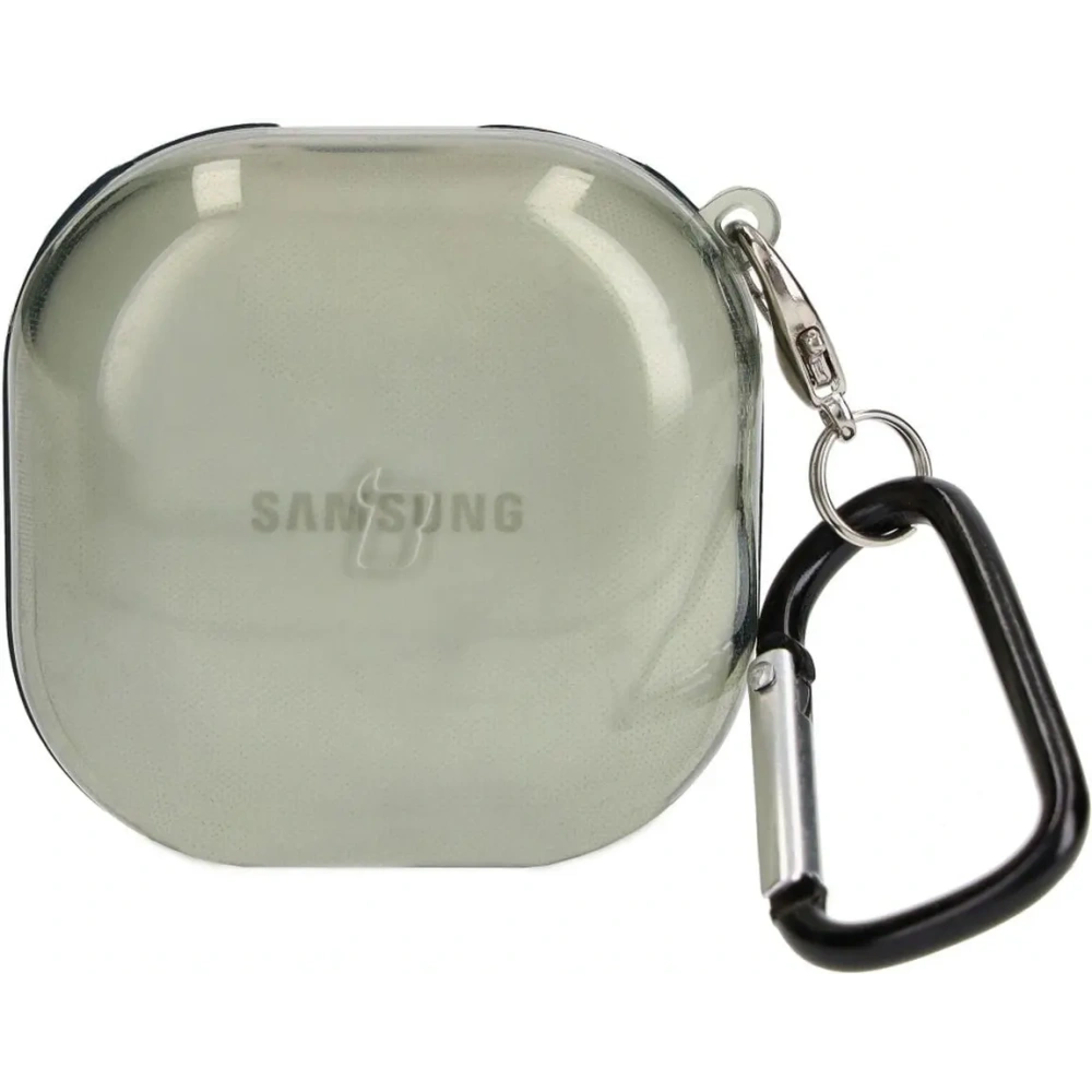 Etui Bizon Case Headphone Clear do Samsung Galaxy Buds Live / Pro / Buds2 / Buds2 Pro / Buds FE przezroczysto-zielone