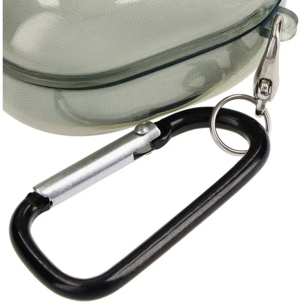 Etui Bizon Case Headphone Clear do Samsung Galaxy Buds Live / Pro / Buds2 / Buds2 Pro / Buds FE przezroczysto-zielone