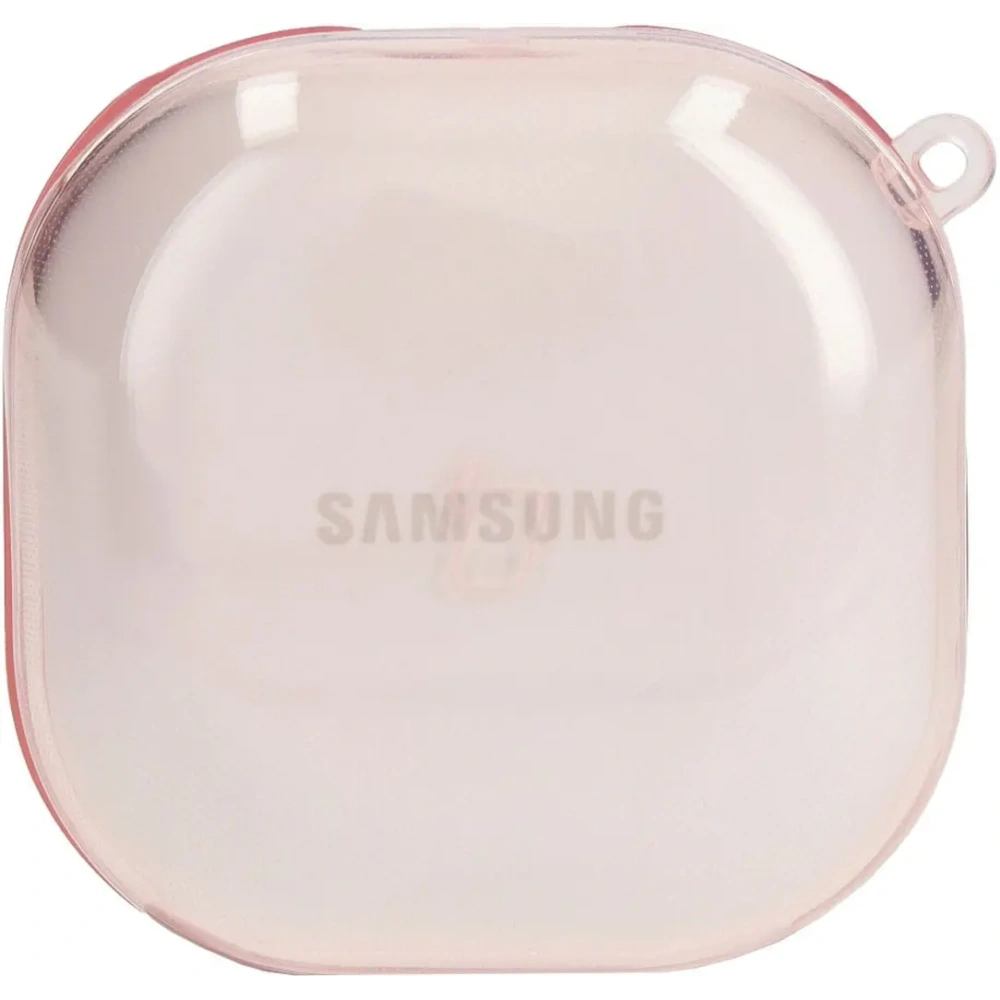 Etui Bizon Case Headphone Clear do Samsung Galaxy Buds Live / Pro / Buds2 / Buds2 Pro / Buds FE przezroczysto-różowe