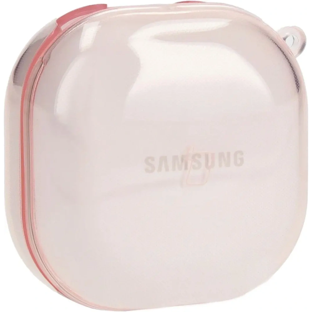 Etui Bizon Case Headphone Clear do Samsung Galaxy Buds Live / Pro / Buds2 / Buds2 Pro / Buds FE przezroczysto-różowe