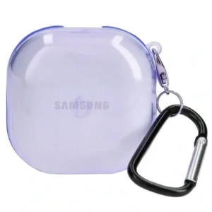 Kup Bizon Case Headphone Clear Samsung Galaxy Buds Live / Pro / Buds2 / Buds2 Pro / Buds FE átlátszó-lila - BIZ3940 - {ean13} - Sklep Home Screen