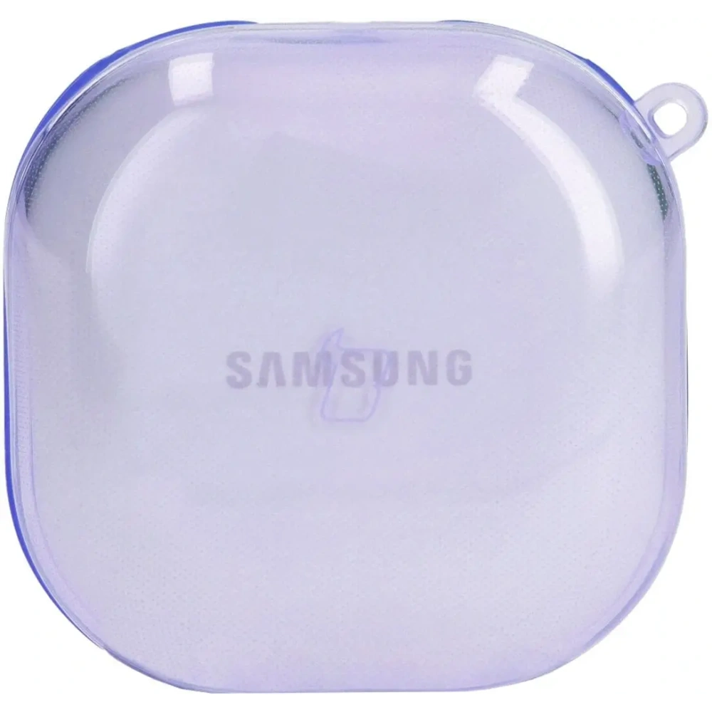 Etui Bizon Case Headphone Clear do Samsung Galaxy Buds Live / Pro / Buds2 / Buds2 Pro / Buds FE przezroczysto-fioletowe