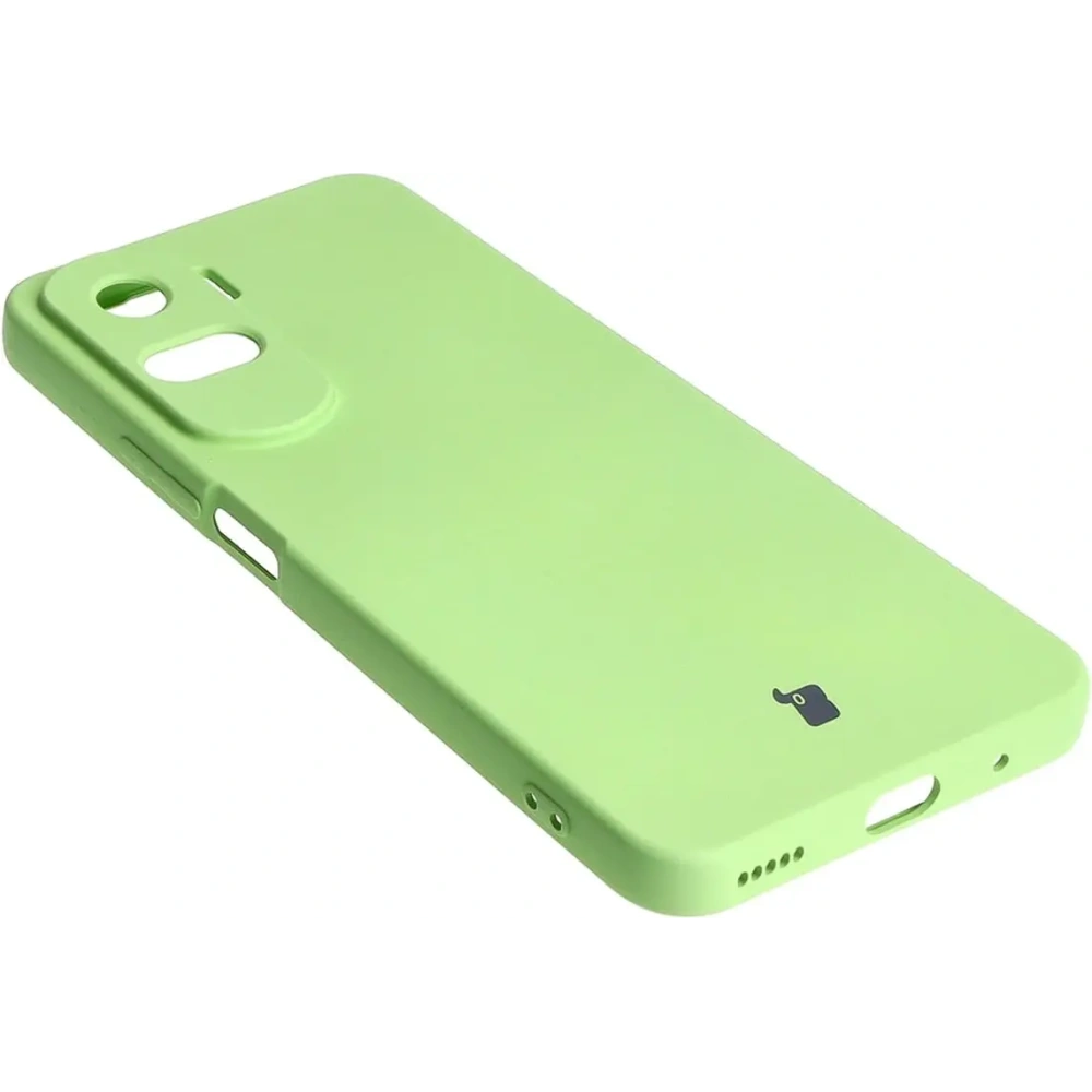 Etui Bizon Case Silicone do Honor 90 Lite jasnozielone